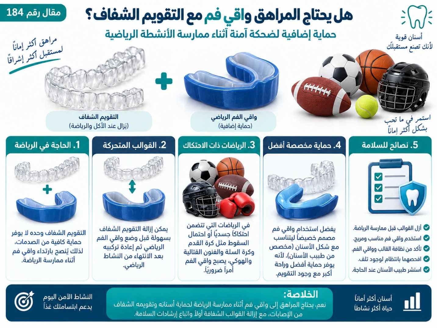 هل يحتاج المراهق واقي فم مع التقويم الشفاف؟