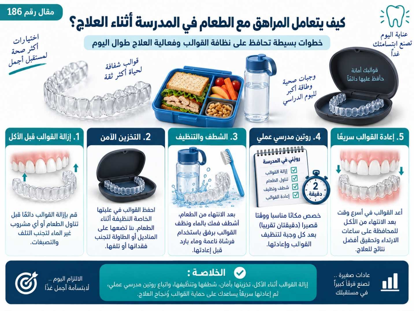 كيف يتعامل المراهق مع الطعام في المدرسة أثناء العلاج؟