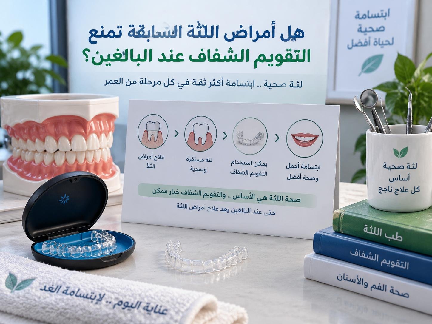 هل أمراض اللثة السابقة تمنع التقويم الشفاف عند البالغين؟