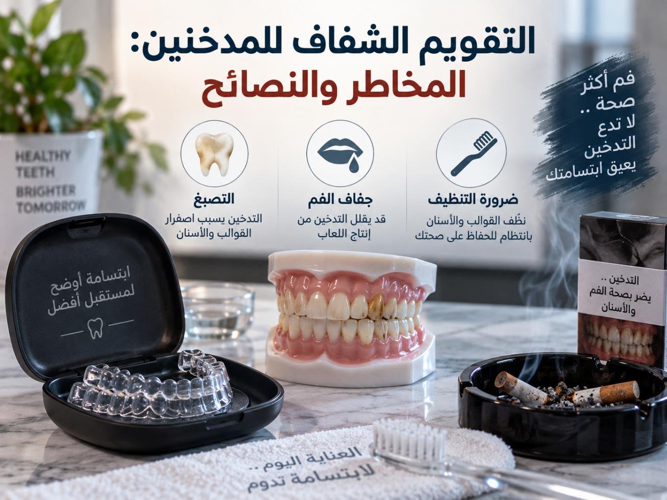 التقويم الشفاف للمدخنين: المخاطر والنصائح