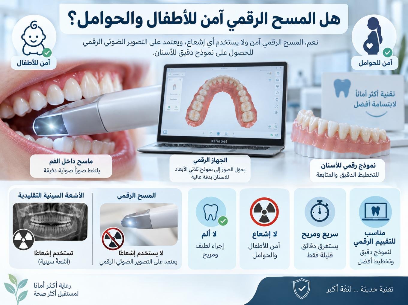هل المسح الرقمي آمن للأطفال والحوامل؟