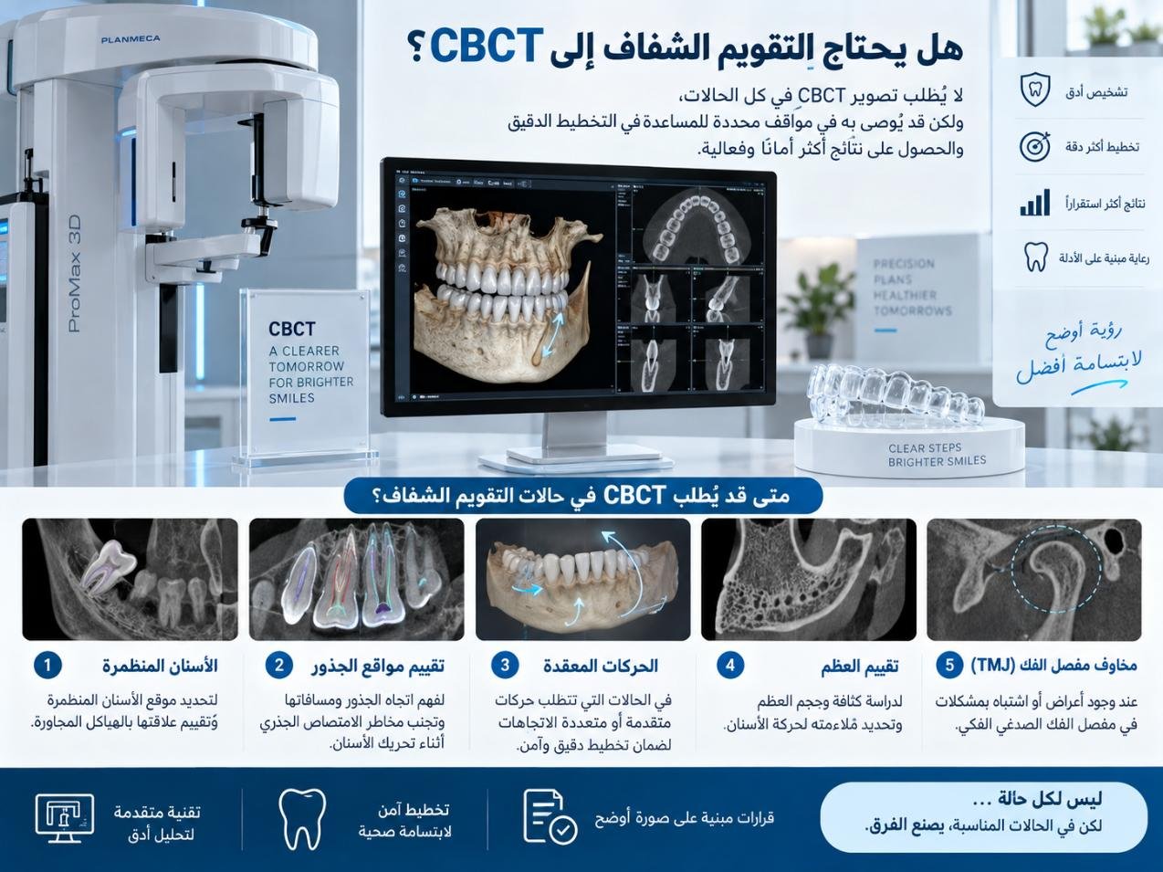 هل يحتاج التقويم الشفاف إلى CBCT؟