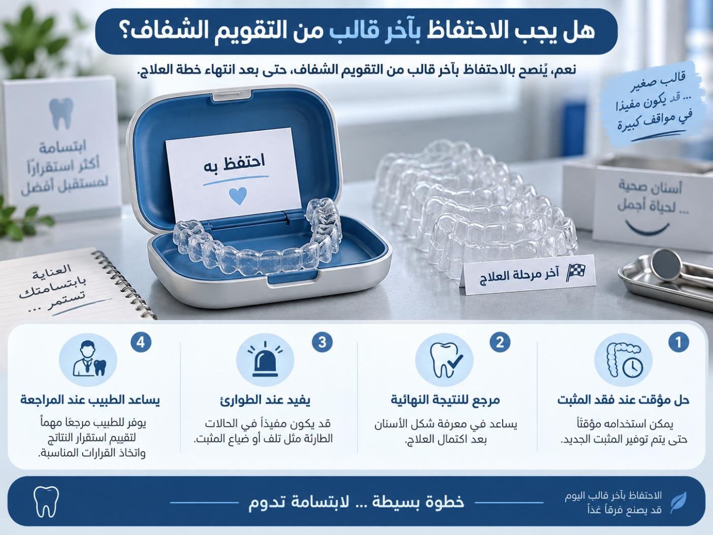 هل يجب الاحتفاظ بآخر قالب من التقويم الشفاف؟