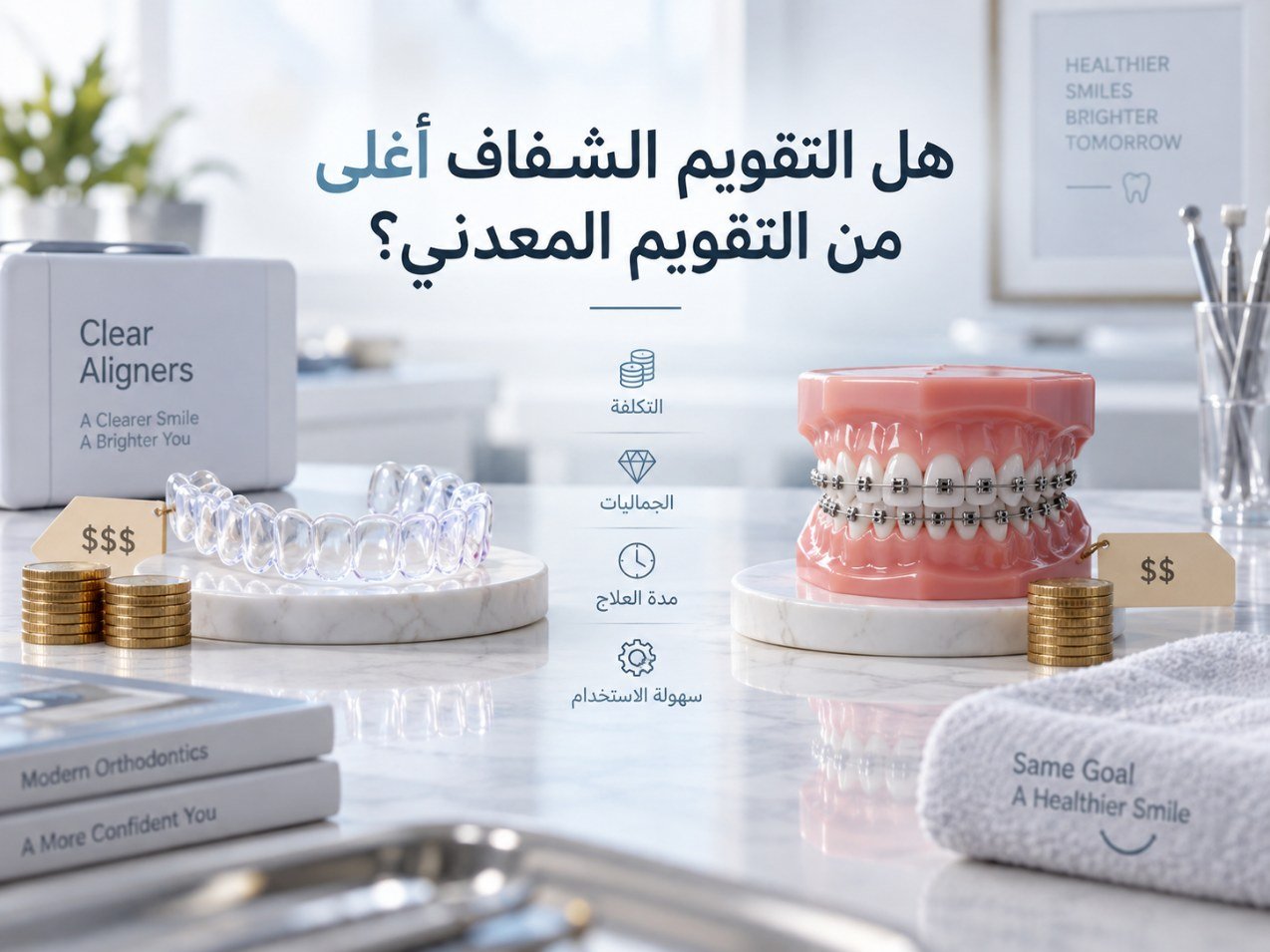 هل التقويم الشفاف أغلى من التقويم المعدني؟