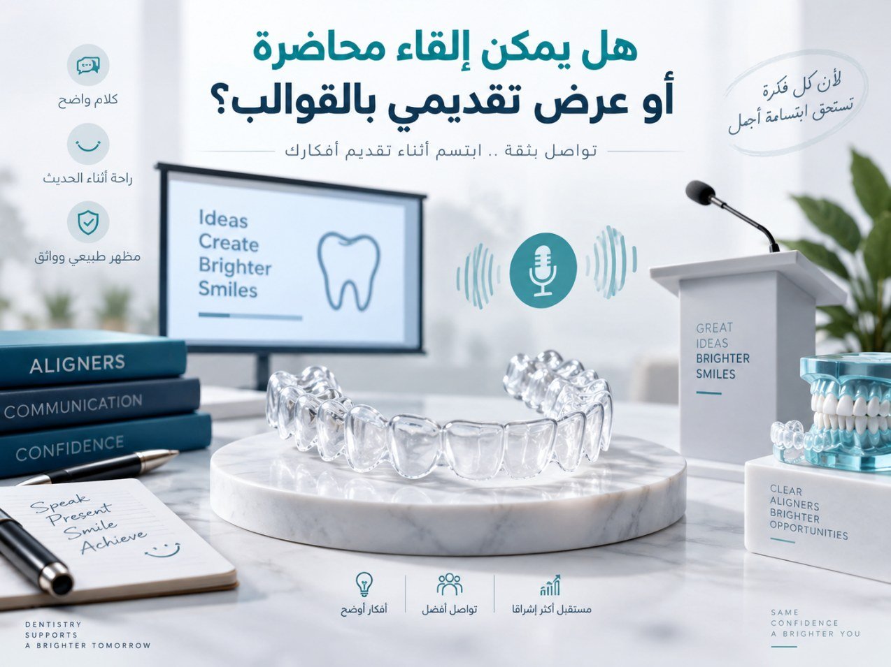 هل يمكن إلقاء محاضرة أو عرض تقديمي بالقوالب؟