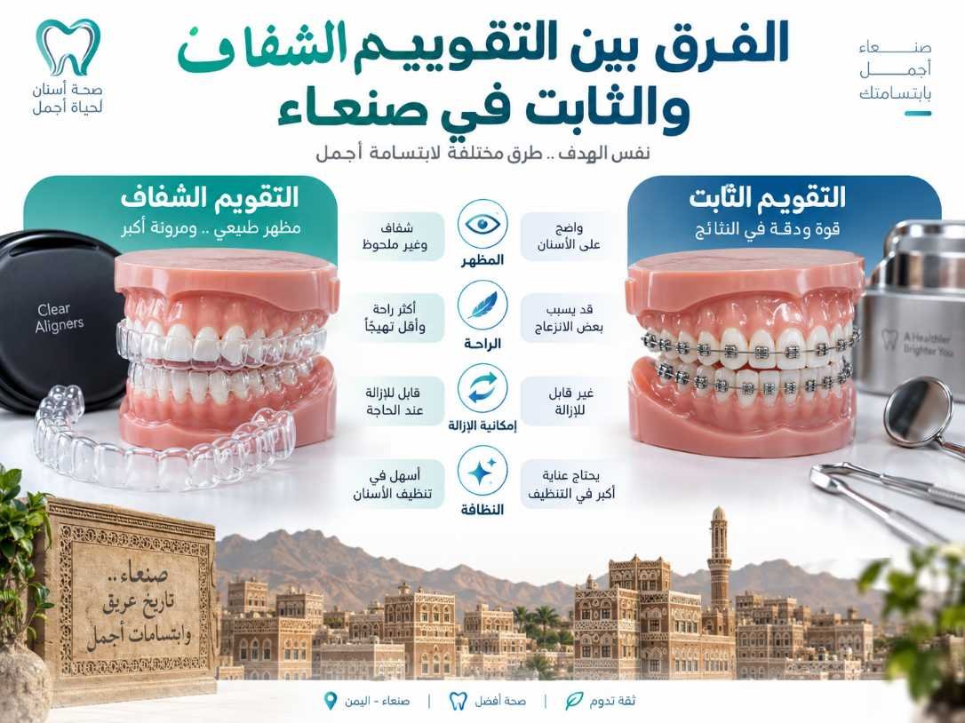 التقويم الشفاف أم التقويم الثابت؟ مقارنة عملية قبل الاختيار