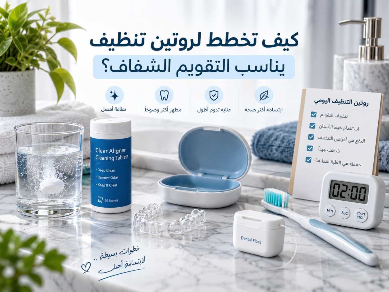 كيف تخطط لروتين تنظيف يناسب التقويم الشفاف؟