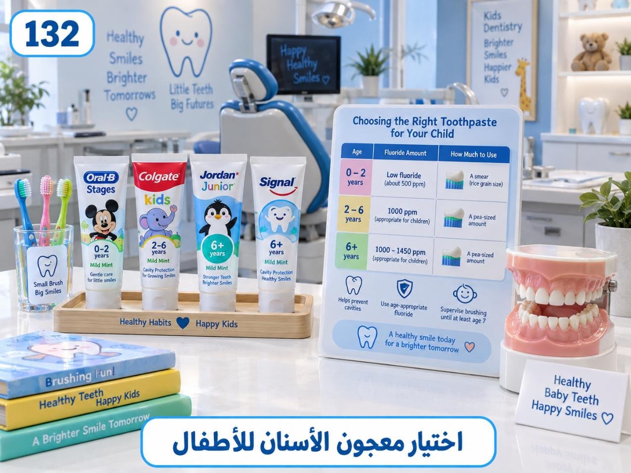 اختيار معجون الأسنان للأطفال: دليل عملي والخطوات المهمة