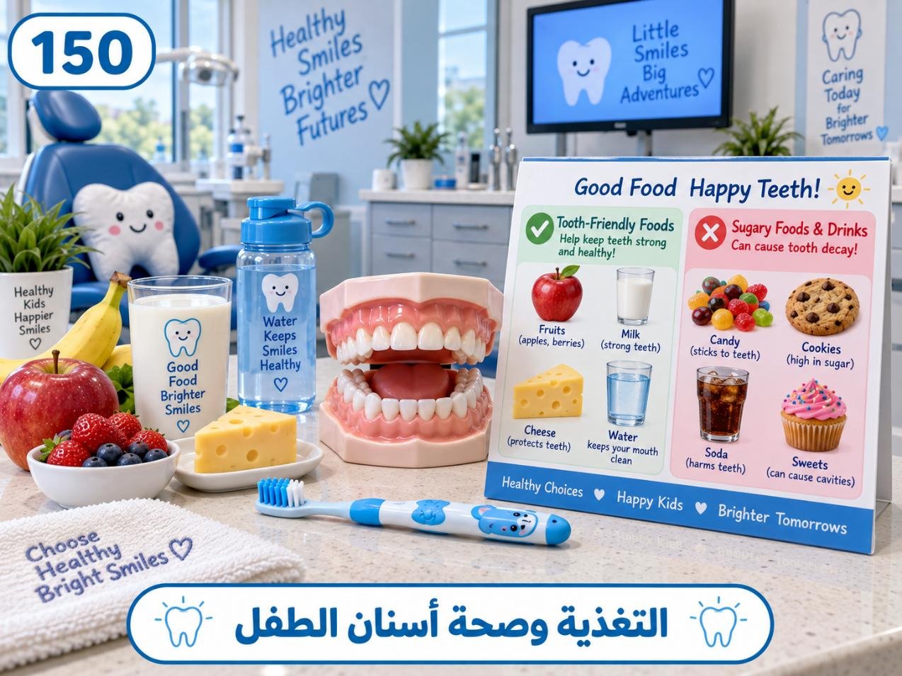 التغذية وصحة أسنان الطفل: دليل عملي والخطوات المهمة