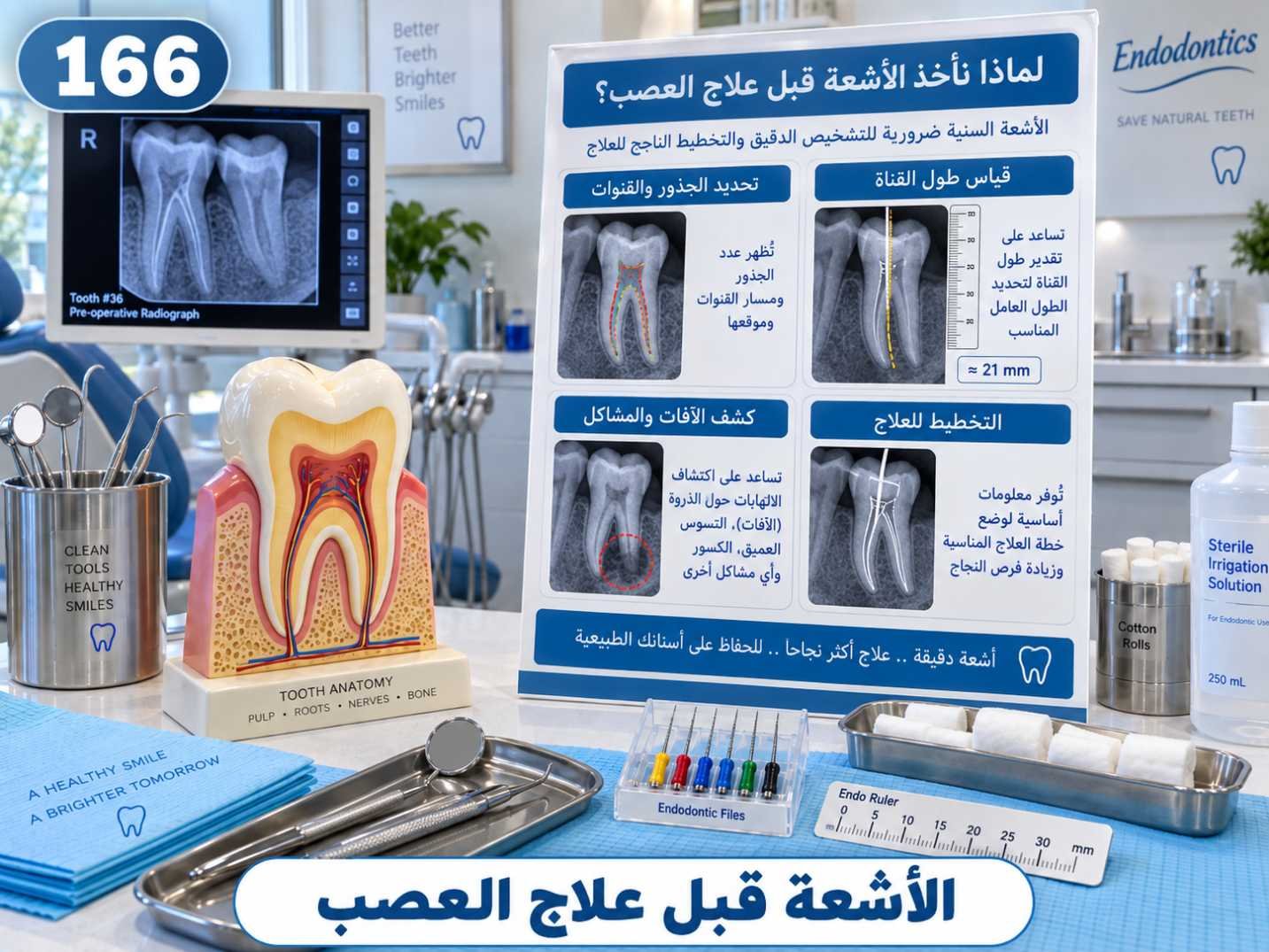 الأشعة قبل علاج العصب: الدواعي والخطوات والمتابعة