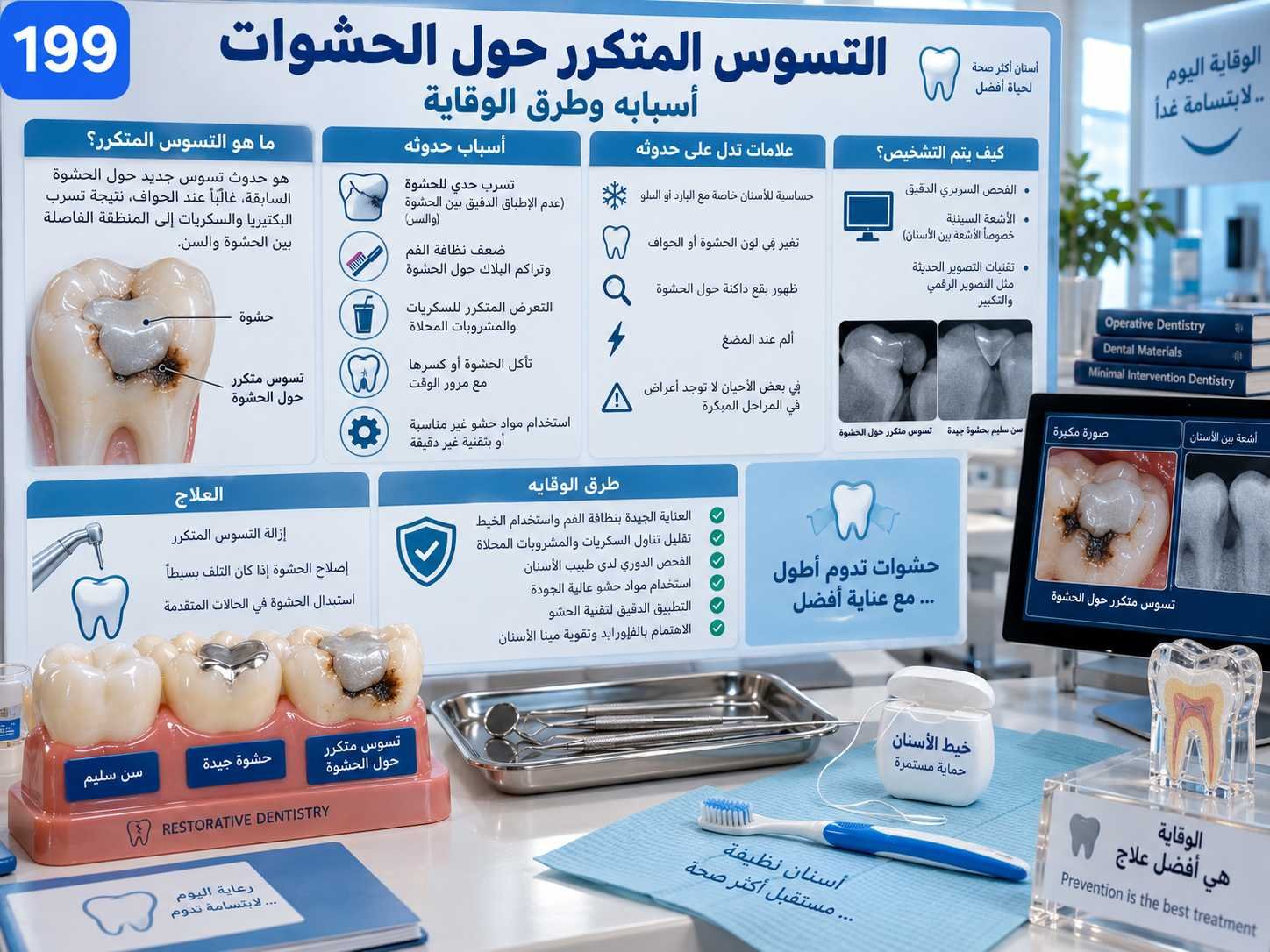 التسوس المتكرر حول الحشوات: الأسباب والتشخيص وخيارات العلاج